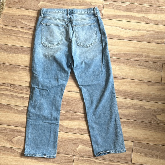 LOFT High Waist Straight Crop Jeans - Picture 3 of 6